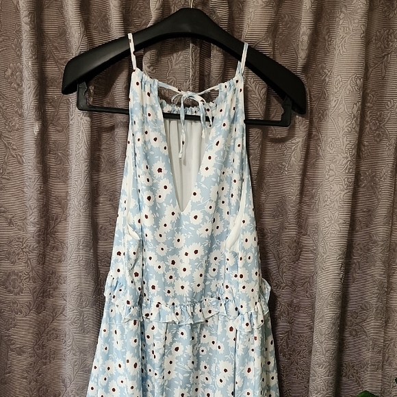 Floral Blue Mini Dress - Picture 4 of 4